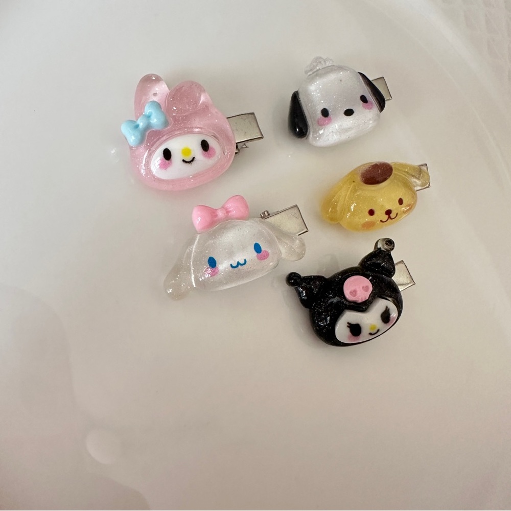 set of 5 Aurora‘s Little Collections Sanrio elements handmade Hair Clip Hair Pin